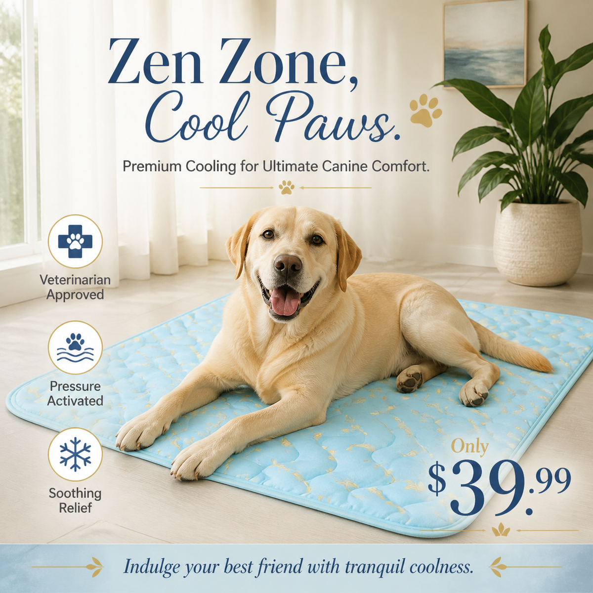 Ravunelo™ Ice Silk Cooling Mat for Dogs & Cats