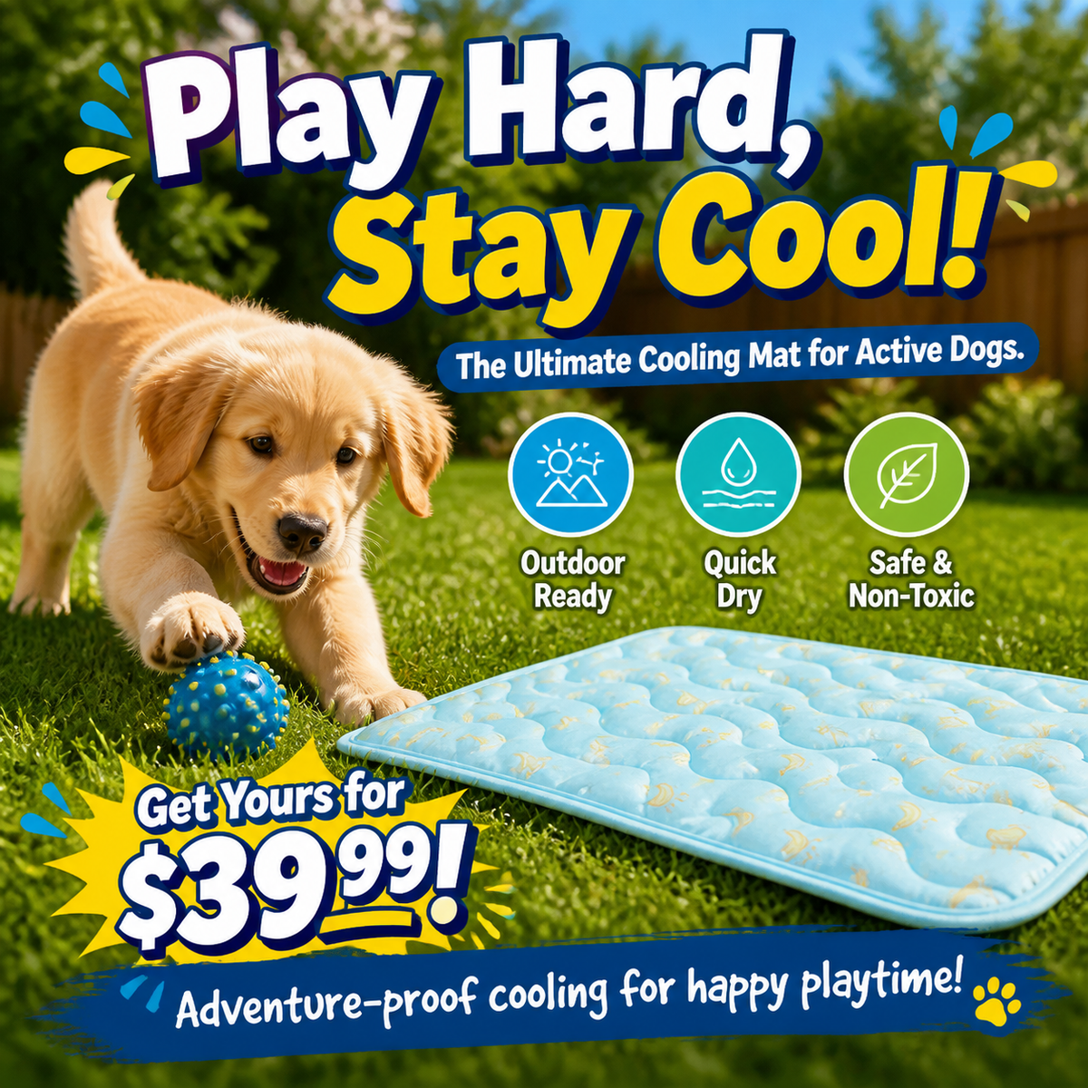 Ravunelo™ Ice Silk Cooling Mat for Dogs & Cats