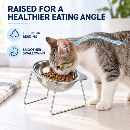 Ravunelo™ Neck-Friendly Elevated Pet Bowl