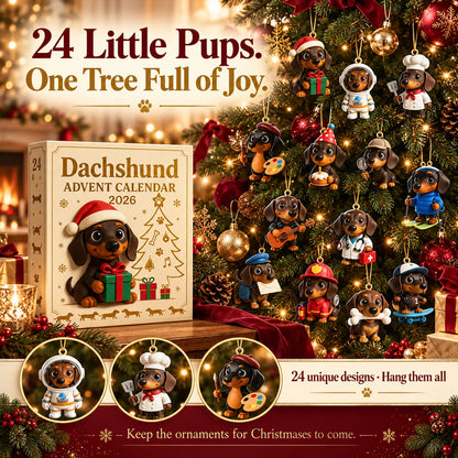 2026 Dachshund Advent Calendar — 24 Unique Ornaments. A New Pup Every Day. 🎄