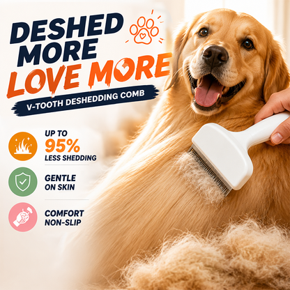 Ravunelo™ V-Tooth Deshedding Comb for Dogs & Cats