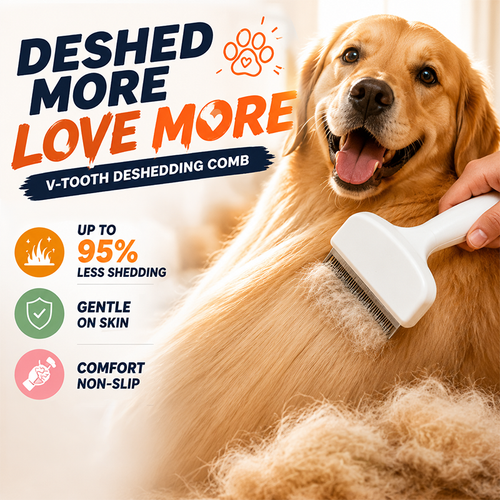 Ravunelo™ V-Tooth Deshedding Comb for Dogs & Cats