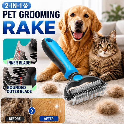 Ravunelo™ 2-in-1 Pet Dematting & Deshedding Brush