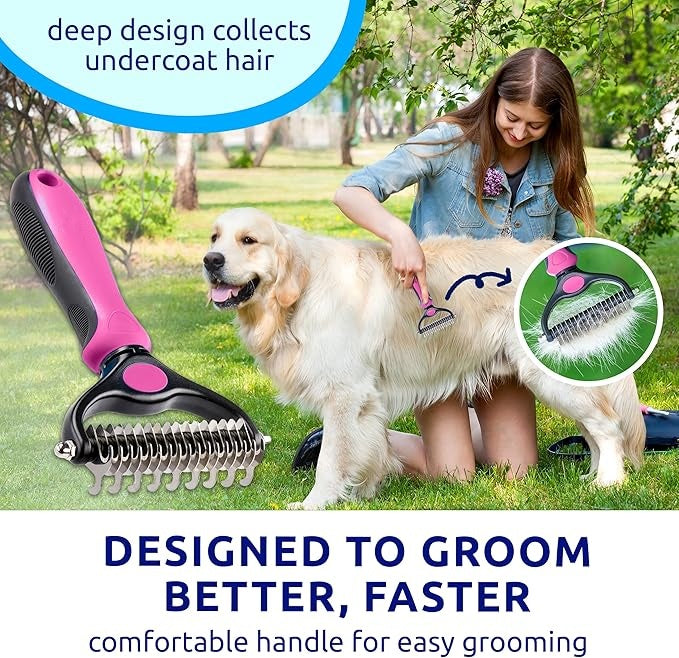 Ravunelo™ 2-in-1 Pet Dematting & Deshedding Brush