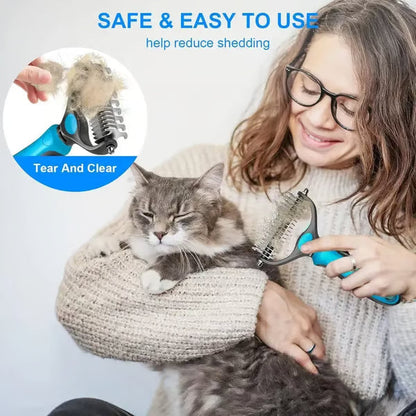 Ravunelo™ 2-in-1 Pet Dematting & Deshedding Brush