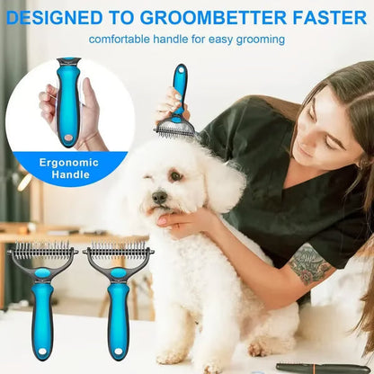 Ravunelo™ 2-in-1 Pet Dematting & Deshedding Brush