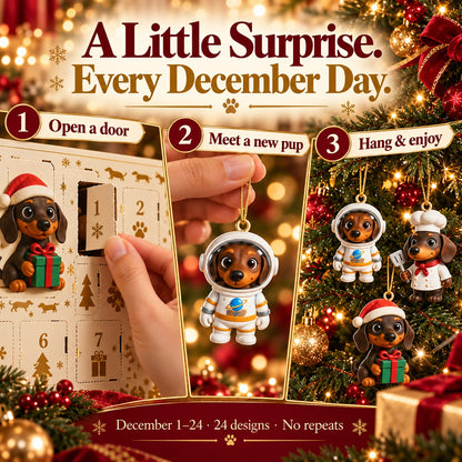 2026 Dachshund Advent Calendar — 24 Unique Ornaments. A New Pup Every Day. 🎄