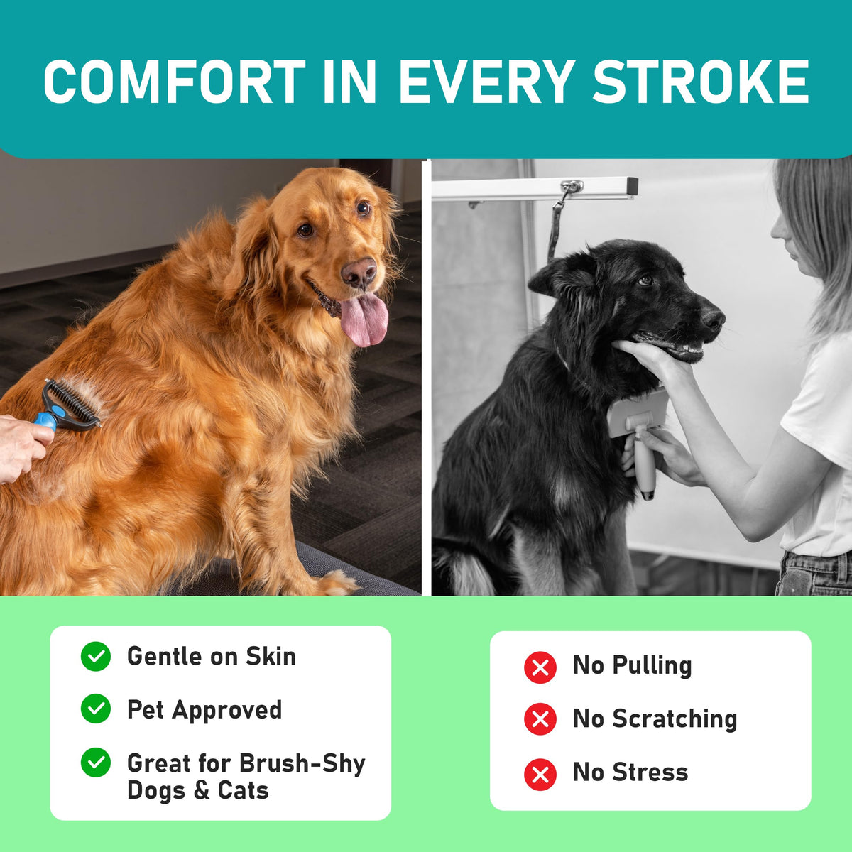 Ravunelo™ 2-in-1 Pet Dematting & Deshedding Brush
