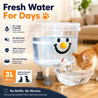 Ravunelo™ 3L Automatic Gravity Water Dispenser for Pets