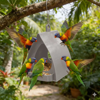 Ravunelo™ Hanging Garden Bird Feeder with Covered Roof