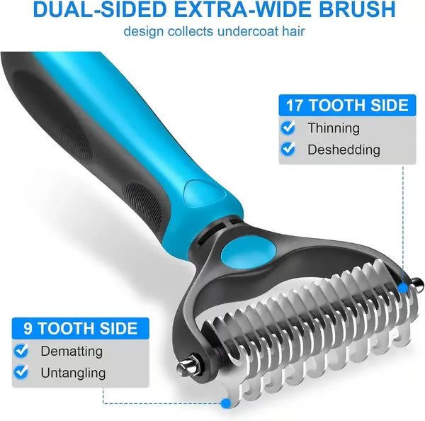 Ravunelo™ 2-in-1 Pet Dematting & Deshedding Brush