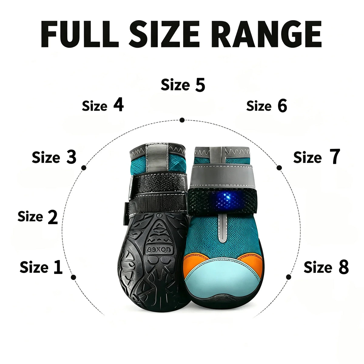 Ravunelo™ Breathable Mesh Dog Shoes with Luminous Soles
