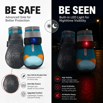 Ravunelo™ Breathable Mesh Dog Shoes with Luminous Soles