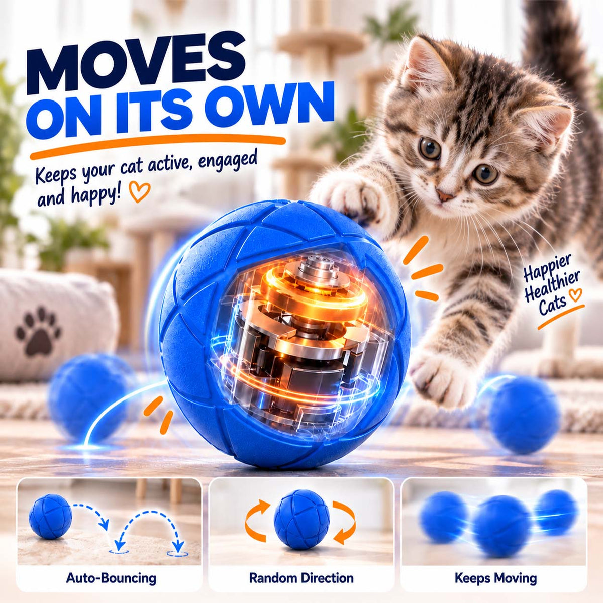 Ravunelo™🐾Auto-Bouncing Pet Ball with Remote Control🎾