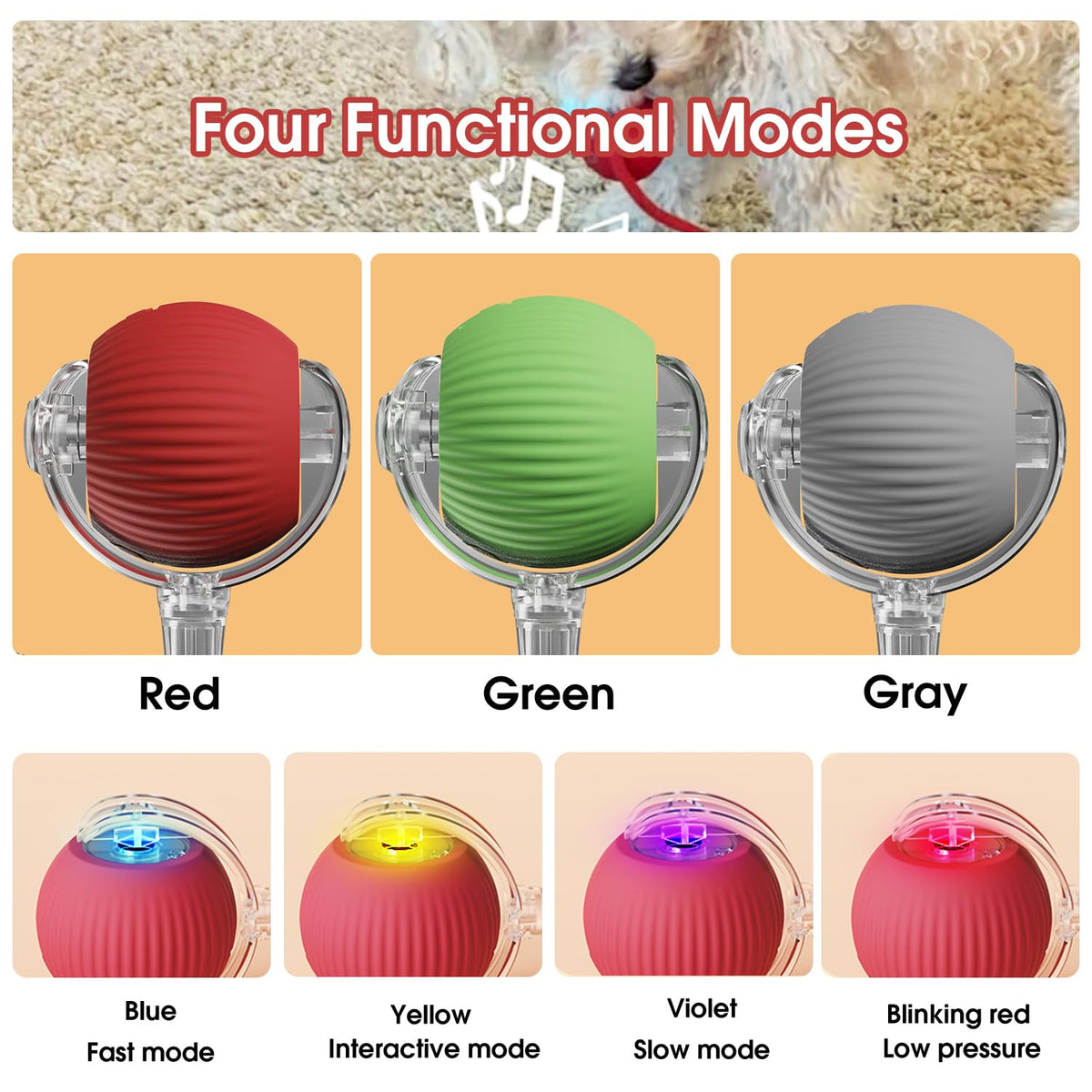 Ravunelo™ Smart Interactive Chase Ball for Pets