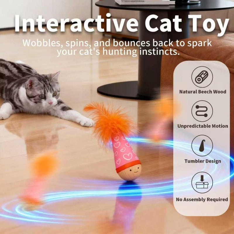 Ravunelo™ Self-Righting Wobble Cat Toy