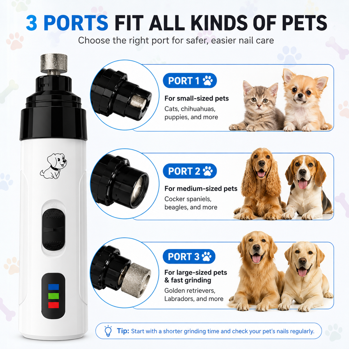 Ravunelo™ Quiet LED Pet Nail Grinder