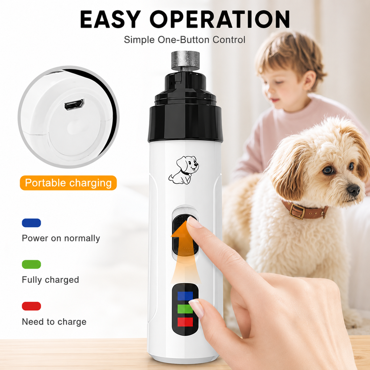Ravunelo™ Quiet LED Pet Nail Grinder