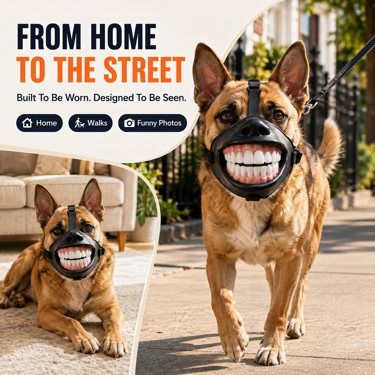 Funny Grin Dog Muzzle