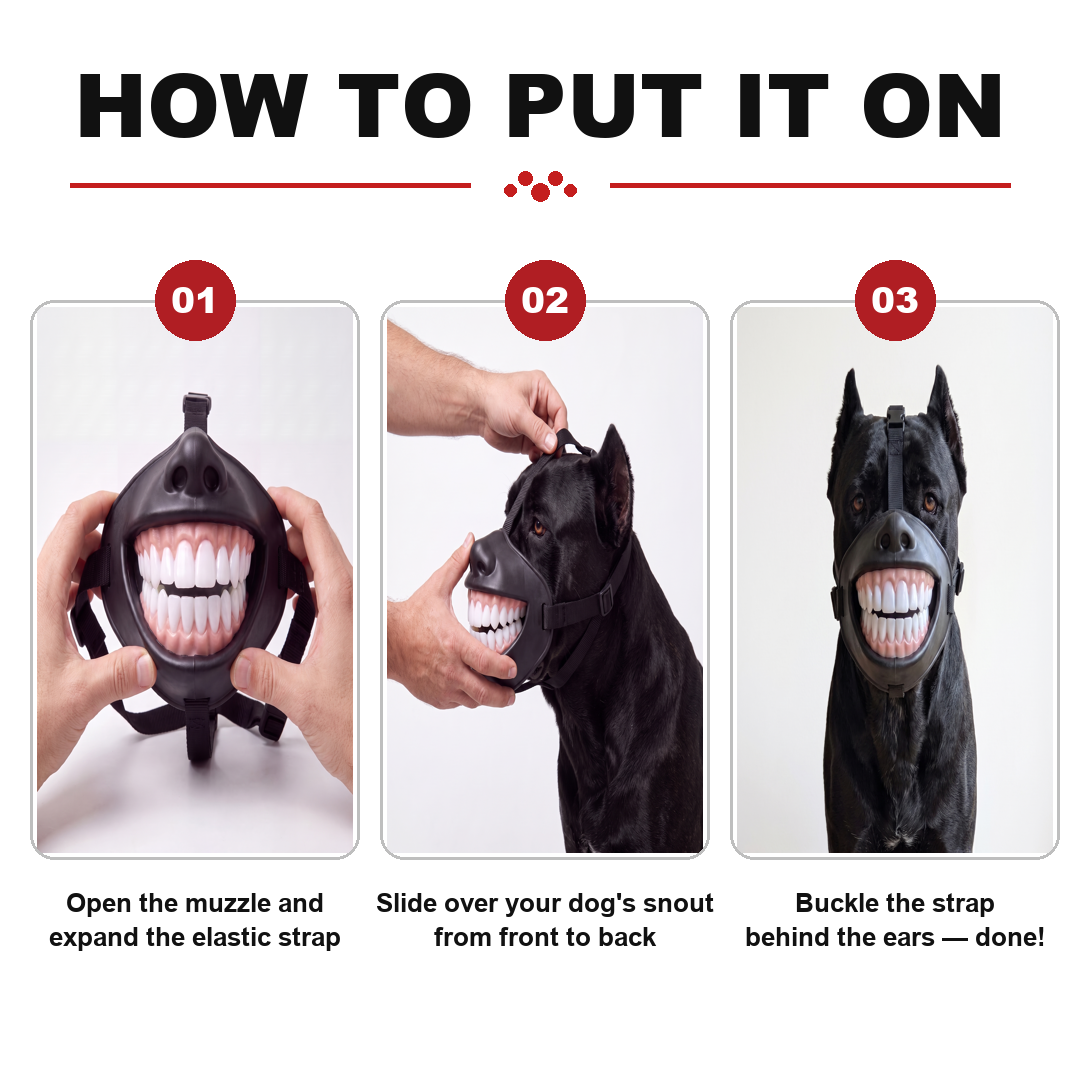 Funny Grin Dog Muzzle