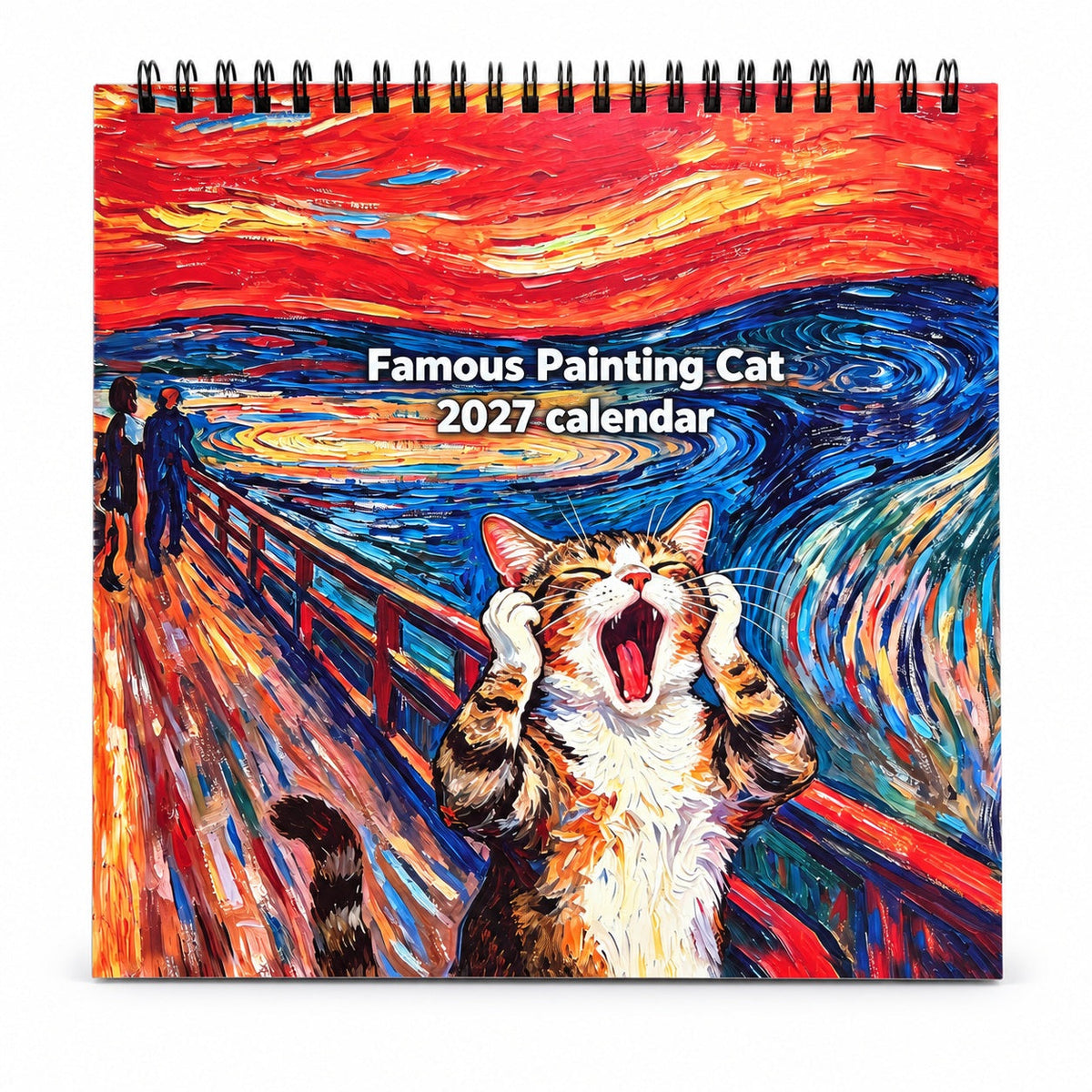 Ravunelo™ 2027 Funny Cat Art Calendar — 12 Months of Smiles (Offer)