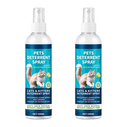 🌿🐱Herbal Pet Deterrent Spray – Stops scratching, safe for cats & kittens. Protect sofas & plants. 🌸✨