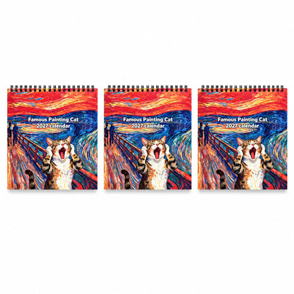 Ravunelo™ 2027 Funny Cat Art Calendar — 12 Months of Smiles (Offer)