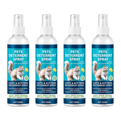 🌿🐱Herbal Pet Deterrent Spray – Stops scratching, safe for cats & kittens. Protect sofas & plants. 🌸✨