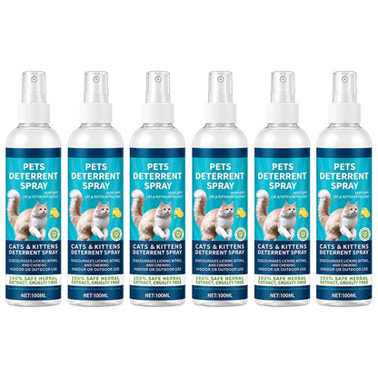🌿🐱Herbal Pet Deterrent Spray – Stops scratching, safe for cats & kittens. Protect sofas & plants. 🌸✨