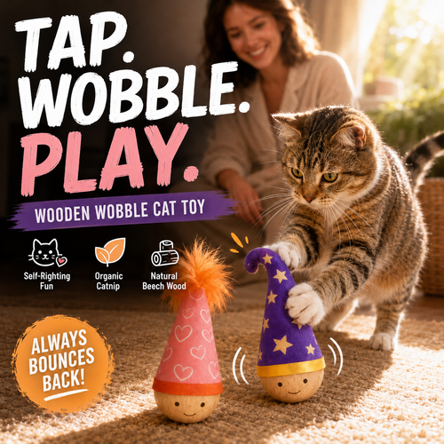 Ravunelo™ Self-Righting Wobble Cat Toy