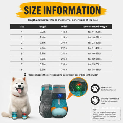 Ravunelo™ Breathable Mesh Dog Shoes with Luminous Soles
