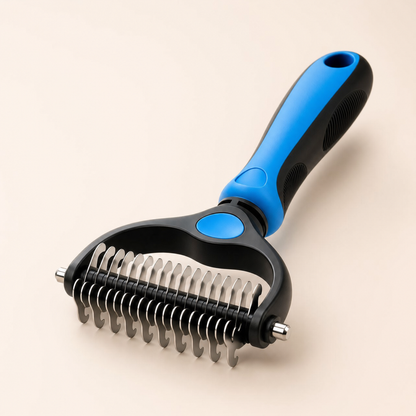 Ravunelo 2-in-1 pet dematting and deshedding brush