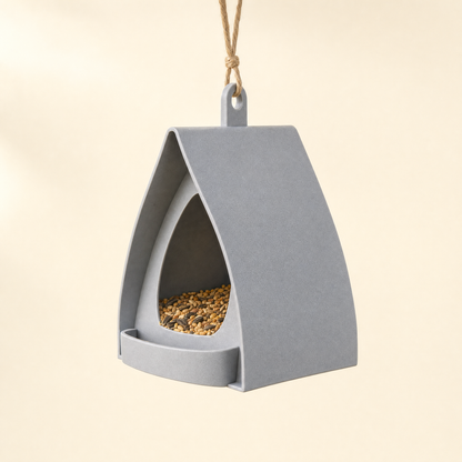 Ravunelo hanging garden bird feeder with covered roof
