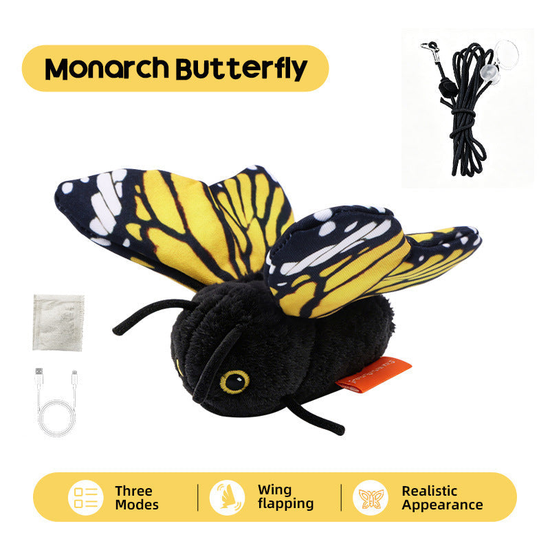 Ravunelo™ Smart Sensing Flapping Butterfly Cat Toy — Interactive & Type-C Rechargeable