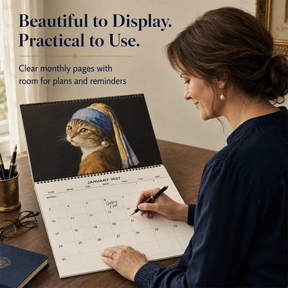 Ravunelo™ 2027 Funny Cat Art Calendar — 12 Months of Smiles