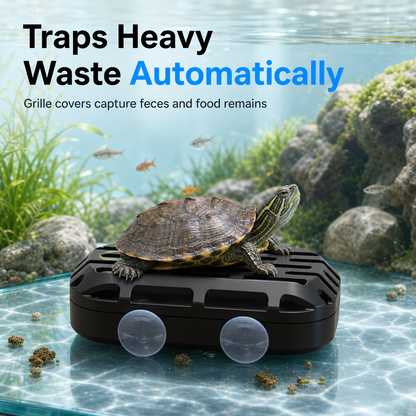 Ravunelo™ Turtle Tank Waste Collector – Catch Debris, Clean Up Faster