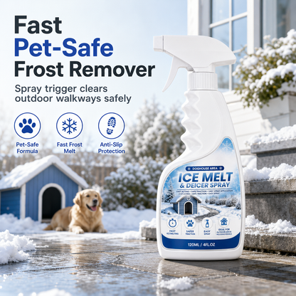 Instant Anti-Slip Ice & Frost Melter – 100% Paw-Safe Spray for Porch Steps & Decks
